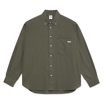 Polar Skate Co Ben LS Shirt Army Green Check